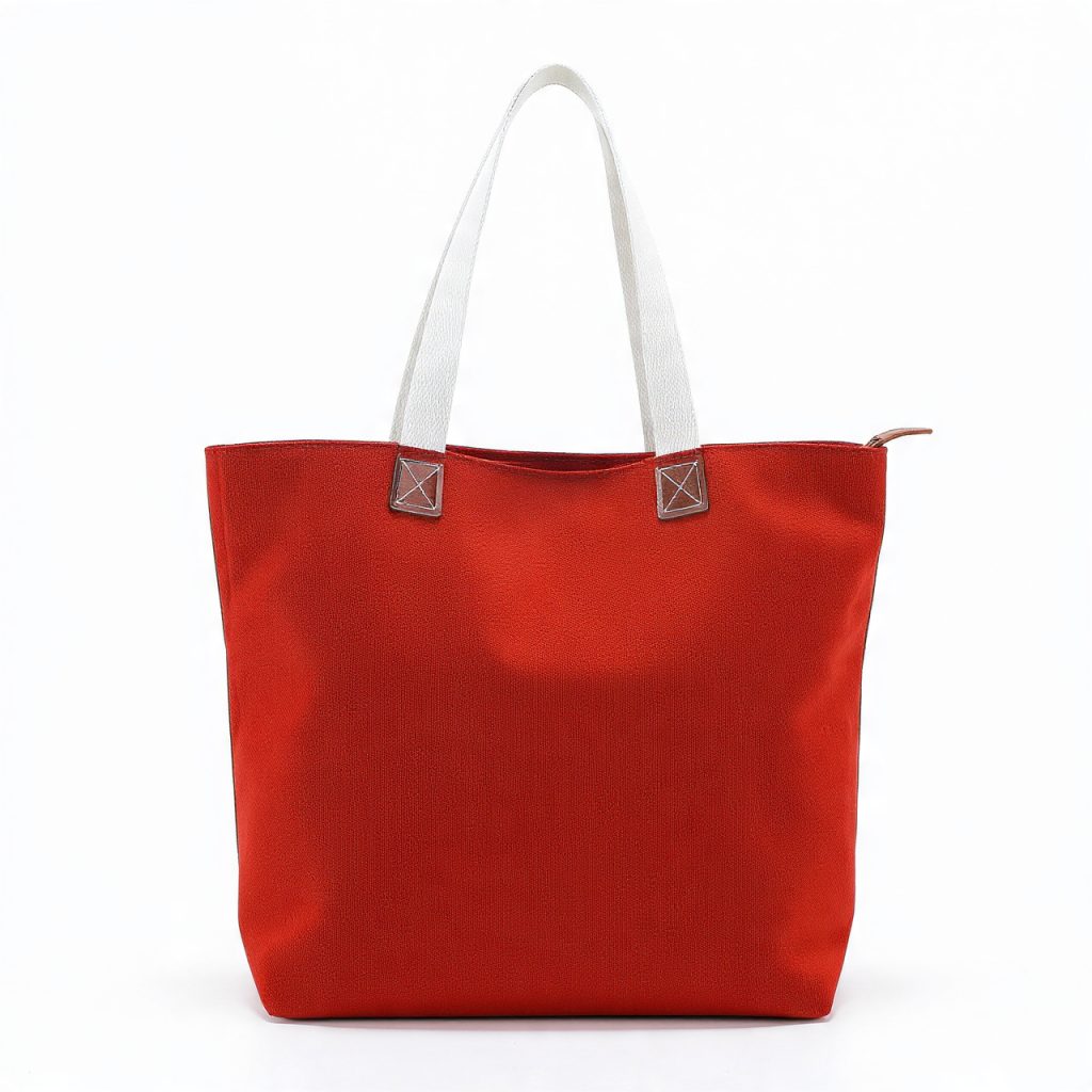 Woven Rattan-Style Fabric Bag